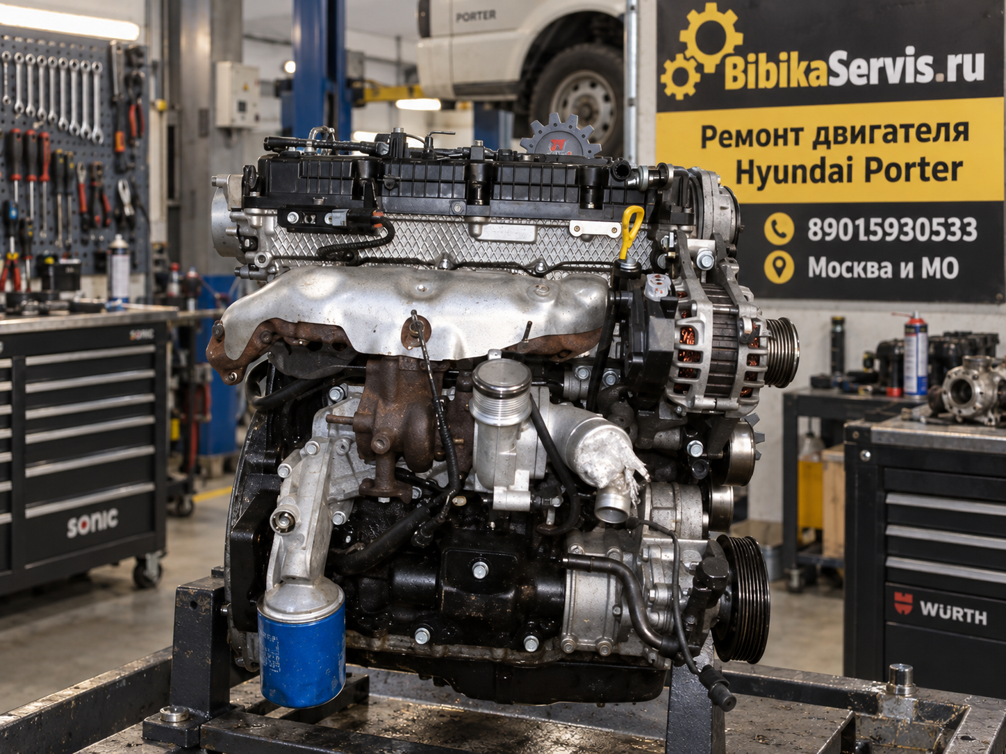 Двигатель Hyundai Porter после ремонта