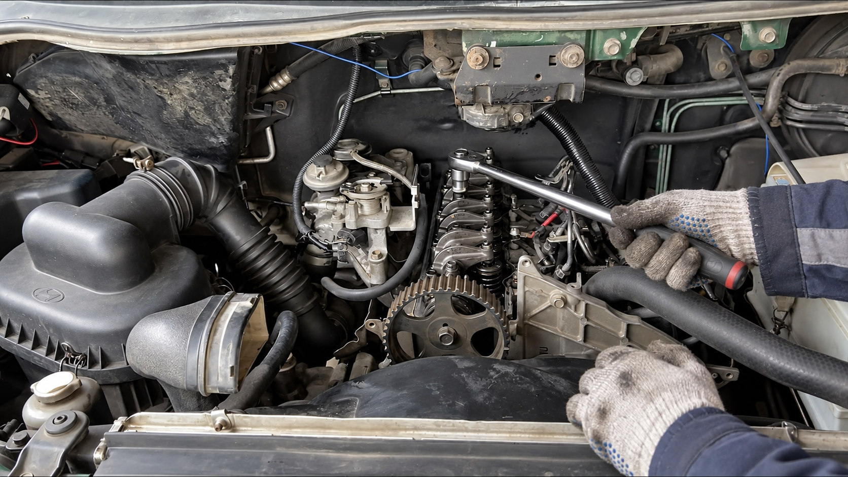 Разборка двигателя Hyundai Porter